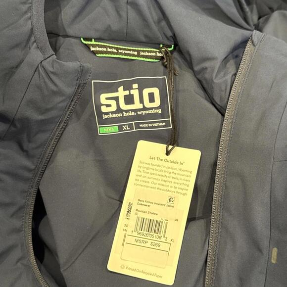 NWT $269 STIO Fernos Insulated Hooded Jacket Mountain Shadow Men's Size XL - Picture 6 of 9
